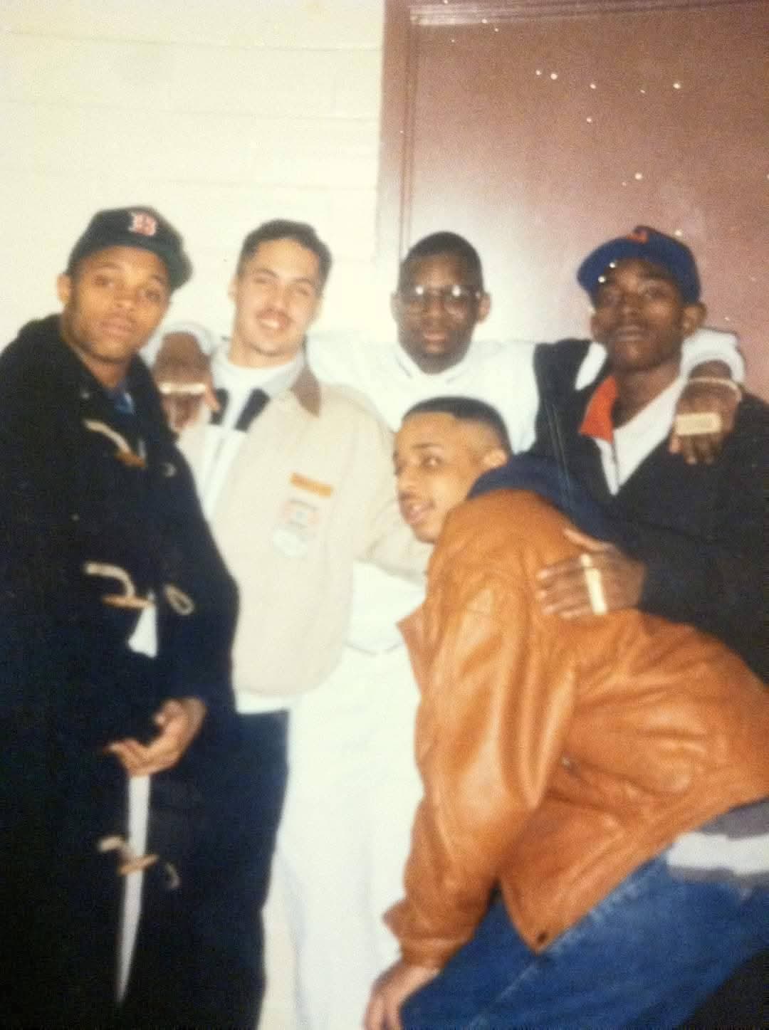 Shabazz with the crew in the 90s